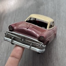 Vintage 1954 Ford Customline AMT 1/25 Friction Model Car Maroon Cream picture