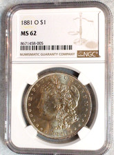1881 O Morgan Dollar NGC MS62 UNCIRCULATED BETTER DATE $1 Coin BUY IT NOW picture