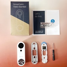 SimpliSafe Pro Smart Doorbell Home Security Wi-Fi Wired Video 1080p SSDB3 White picture