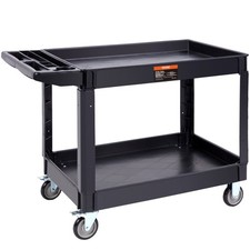 VEVOR Utility Service Cart 2 Shelf 550LBS 2 Swivel Wheels & 2 Fixed Wheels picture