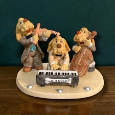 Vintage Official Ganzbros Wrinkles Dogs playing music, ceramic figurines picture