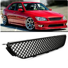 Black Diamond Front Bumper Upper Mesh  Grille JDM Style For 01-05 Lexus IS300 picture