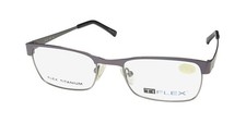 NEW TIFLEX 1606 GLASSES MENS TITANIUM 033 FULL-RIM GRAY 52-19-140 BROWLINE picture