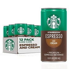 Starbucks Doubleshot, Espresso + Cream, 6.5 Fluid Ounce, Pack of 12 12 count picture