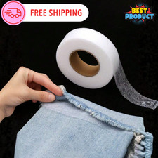 2pcs Self-Adhesive Iron-On Hemming Tape Fabric Fusing Tapes Clothing Repair US picture