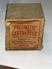 Vintage PNEUMATIC CARTRIDGE CO. 410 Gauge Empty Cartridge Box Shot Shell Display picture