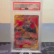 2019 POKEMON SUN & MOON COSMIC ECLIPSE FULL ART/CHARIZARD & BRAIXEN GX PSA 1 picture