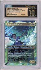 CGC PRISTINE 10 AUTO 10 Mae Whitman Signed - Katara Borderless MTG Avatar FOIL picture