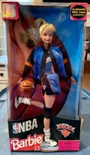 Vintage Mattel NBA Barbie New York Knicks Basketball Doll 1998. NIB picture