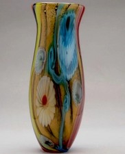 Vintage Murano Art Glass Large Vase- Millefiori- Multicolored  picture