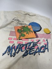 Sportswear T-Shirt Men's Vintage M Myrtle Beach 80s 50/50 Graphic Tee picture