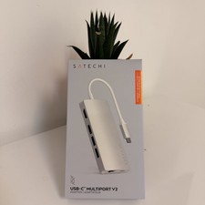New Satechi USB-C Multiport V2 Adapter 4K with Ethernet ST-TCMA2S Silver picture