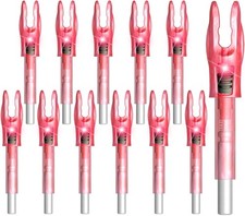 6/12PCS G Lighted Nocks for Arrows with .165 .204 universal fit, Red picture