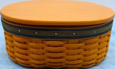 Longaberger 2001 Harmony No 2 Basket WoodCrafts Lid COA Collectors Club picture