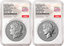 2 Coin Set 2026 Morgan and Peace Reverse Proof Privy NGC RP69 FR Flag2 picture