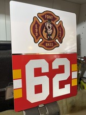 FDNY RESCUE ME 62 Truck Vinyl Sign  Tommy Gavin  Denis Leary picture