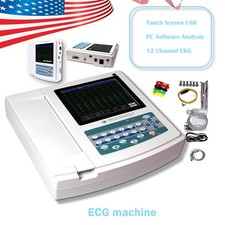 US Stock Digital 12 Channel ECG Machine ECG1200G Portable EKG Electrocardiograph picture
