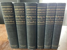 Abraham Lincoln: The Prairie Years & The War Years by Carl Sandburg, 6 volumes picture
