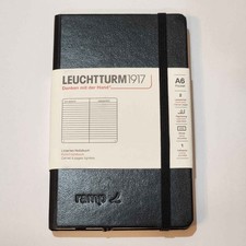 LEUCHTTURM1917 A6 Black Hardcover Lined Notebook Journal 187 Numbered Pages picture