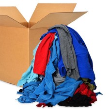 Colored / Knit T-Shirt Rags - 50 LB. Box Cleaning wiping  Low Lint Recycled picture