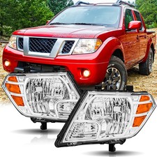 for 2009 2021 Nissan Frontier Headlights Pair Driver Passenger Side Chrome picture
