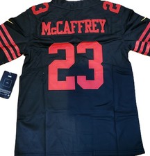 NWT adult customized 49ers #23 christian Mccaffrey S-3xL stitched black picture