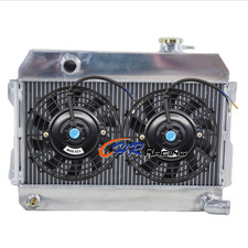 44MM Aluminum Radiator+Fans for 1968-1973 Datsun 510/1600/521 Pickup L4 1.6L MT picture