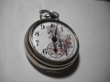 1160L Vintage American pocket watch with hinge back cover horse on it 43mm case picture