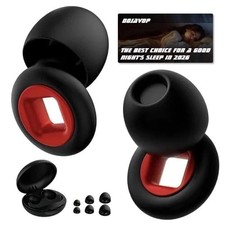 Artevive Earplugs Motorcycle.Earplugs for Sleeping Noise One Size, Black Red picture