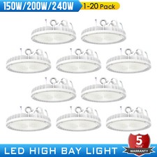1-20Pack LED UFO High Bay Light 150W 200W 240W Dimmable Warehouse Gym Shop Lamps picture