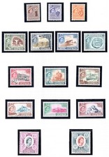 CYPRUS 1955 QUEEN ELIZABETH II SET COMPLETE S.G. 173-187 MINT VERY LIGHT HINGE picture