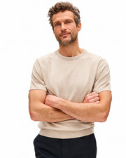 NWT J.Crew Men's 100% Pima Cotton Short Sleeve Sweater Crewneck Shirt (Size L) picture