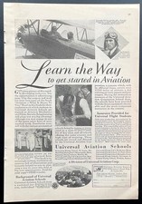 Universal Aviation Schools 1929 AD “Learn the Way to Get Started in Aviation