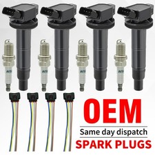 4x Ignition Coil & 4x Iridium Spark Plug OEM For 2002-11 Toyota Camry 2.4L UF333 picture