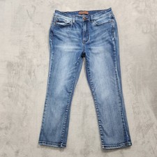 Judy Blue Jeans Womens 11/30 Blue Mid Rise Skinny Fit Capri Stretch Denim Casual picture