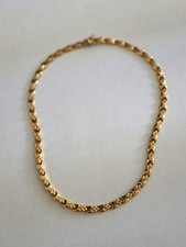Vintage Solid 14K Yellow Gold Italian Stampato Chevron X Chain, 16.49g, 16.25