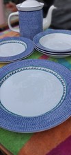 Dansk Mosaic 1 Tea Pot  1 Dinner Plate 2 Salad Plates 3 Soup Bowls Excellent Con picture