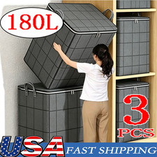 3PCS Clothes Storage Bag Large Capacity Organizer for Comforters Blanket Bedding picture