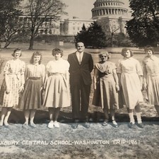 Vtg 1961 Photo Roxbury Central School New York Class Trip Washington D C Framed picture