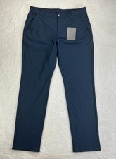 NWT BYLT Everyday Chino Pants Mens L Navy Soft No-Shrink Flat Front “Read” picture