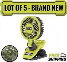 Lot of 5 - Brand New - Ryobi USB Lithium Clip-On Fan [Tool Only] picture