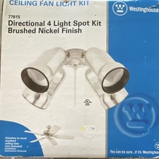 Westinghouse 77615 4-Light Directional Ceiling Fan Light Kit Brushed Nickel picture