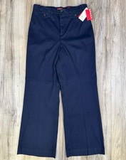 Spanx Supersmooth Stretch Twill Easy Flare Pant Timeless Navy Womens Large NEW picture