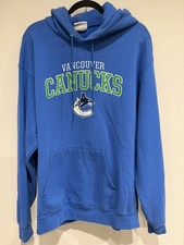 Vintage men’s Champion Vancouver Canucks Blue Hoodie Size XL picture