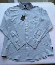 NWT MEN'S DUNNING GOLF BUTTON DOWN, SIZE: M, COLOR: OXFORD BLUE (J17) picture