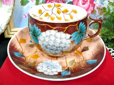 Erdmann Schlegelmilch 1861 Tea cup and saucer painted Prussia teacup Germany picture