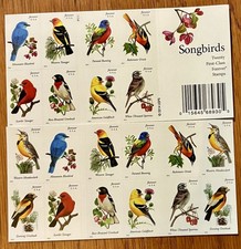 2014 Songbirds Booklet Pane of 20 Collectible Stamps Scott# 4882-4891 (MNH) picture
