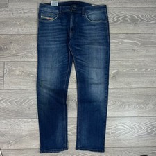 Diesel Mens Jeans W36 L32 Thavar-XP Blue Denim Slim Skinny Medium Wash picture