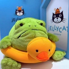 Jellycat Retired Ricky Rain Frog with Rubber Ring Duck - Brand New With Tags US picture