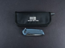 WE Knife Co. Mini Malice Blue Titanium Handles Button Lock CPM 20CV picture